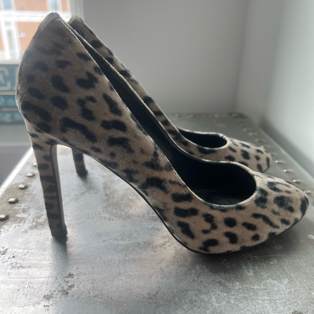 Brown and Black Leopard Print High Heels